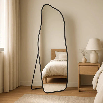 150 x 60 cm Espejo de Cuerpo Entero de Algodón Orgánico con Marco de Aluminio – Oferta Especial
