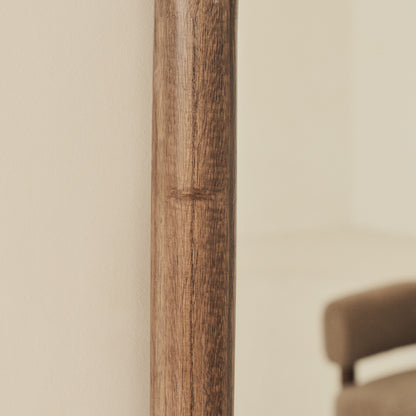 Espejo Amora – Espejo de cuerpo entero grande con marco de madera curvado (180 cm x 90 cm)**