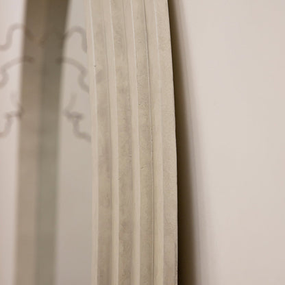 Full Length Arched Concrete Mirror alternate detail shot of unique stepped design