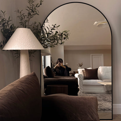 Espejo Liberty - Espejo de cuerpo entero de metal negro con diseño curvado 180cm x 110cm