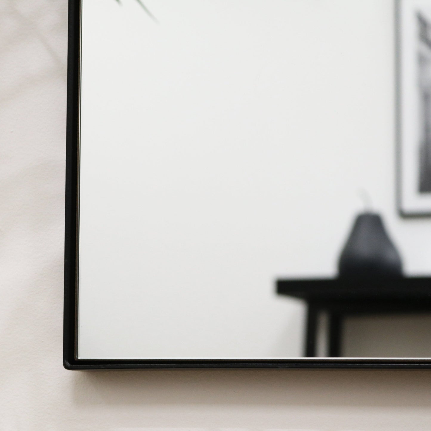 Espejo Theo - Espejo de Pared Rectangular Grande de Metal Negro 179cm x 80cm