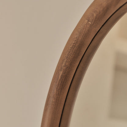 Miro Amora – Espejo de Cuerpo Entero con Marco de Madera Curvo (172 cm x 60 cm)